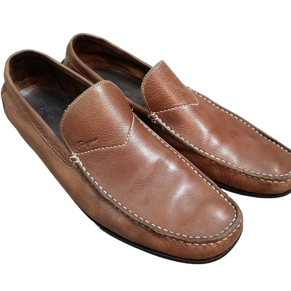 Salvatore Ferragamo Other - Salvatore Ferragamo Men's Driving Leather Penny Loafers Size 10.5 Brown